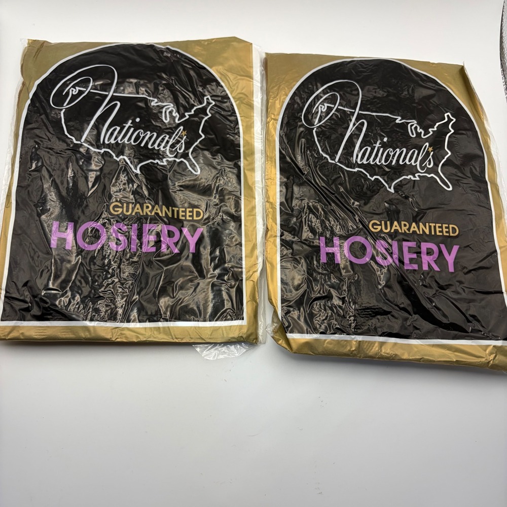 Vintage Nationals Thigh Thinners Hosiery Neutral Beige Size C TH-9 USA - 2 Pack